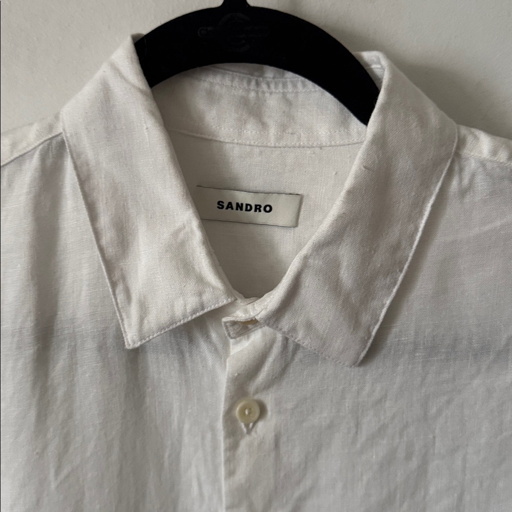 Sandro Linen Button Down Shirt - image 4